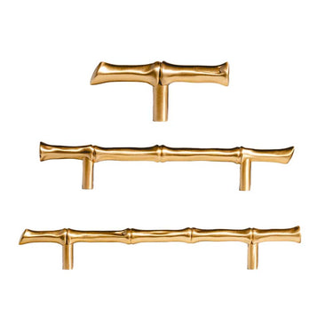 Asher Bamboo Cabinet Handle-Brushed Brass