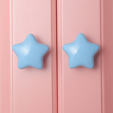 Star Kids Room Ceramic Knob- Matte Blue
