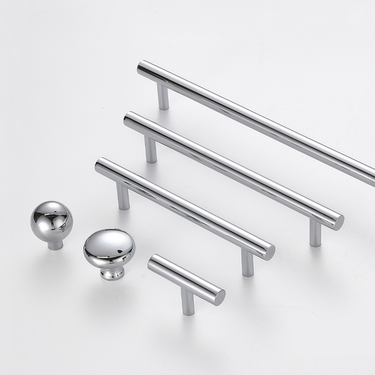 Watt Round Bar Cabinet Handle-Chrome