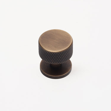 Ben Knurled Brass Cabinet Knob-Antique Brass