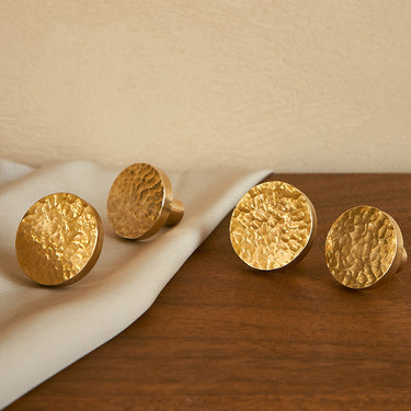 Circlet Cabinet Knob-Hammered Brass