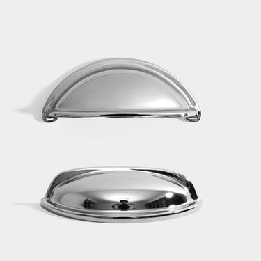 Brassy Cup Cabinet Pull-Chrome
