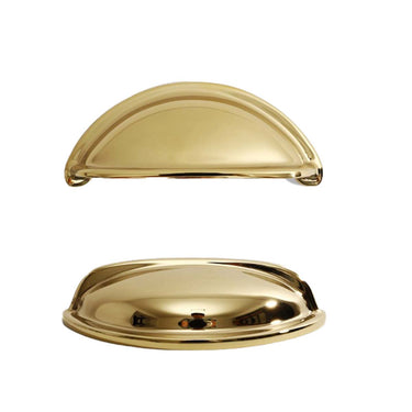 Brassy Cup Cabinet Pull-PVD Gold