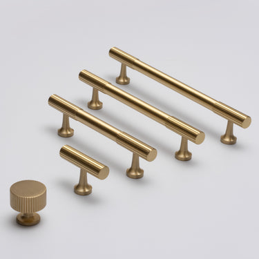 Ridge Linear Brass Cabinet Handle-Brushed Brass