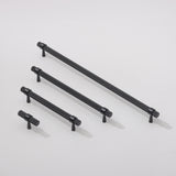 Gino Knurled Cabinet Handle-Black