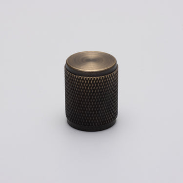Humb Knurled Brass Cabinet Knob-Antique Brass