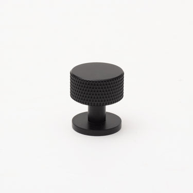 Ben Knurled Brass Cabinet Knob-Matte Black