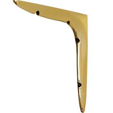 Aorta Shelf Support Brackets- Polished Brass Un-lacquered